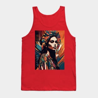 a gorgeous female Latin American fashion model superim Tank Top